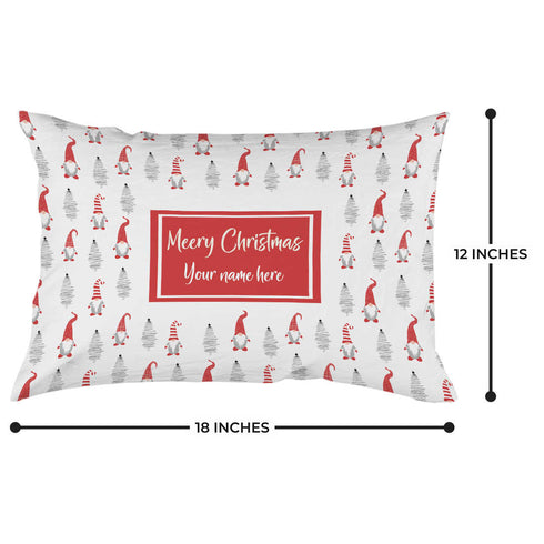 Personalized Merry Christmas Santa Claus Printed Pillow - Uncommongifts.in